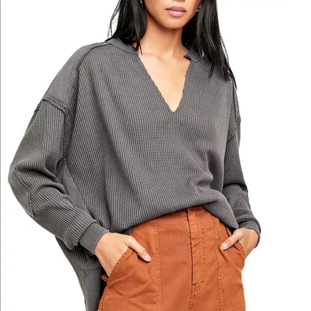 Free People Owen Thermal Color Lavender Mauve  Size XS   NWOT